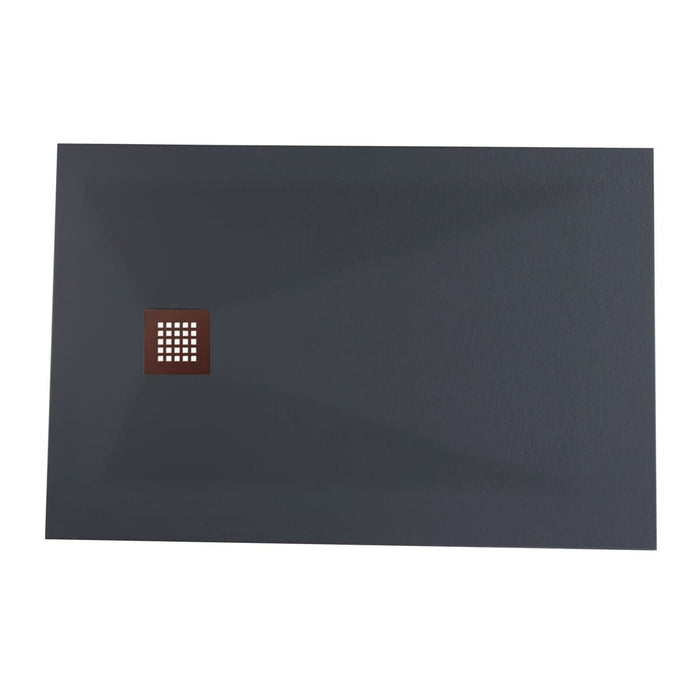 Tailored Slate Effect Low Profile Rectangular Shower Tray with Waste & Grill
