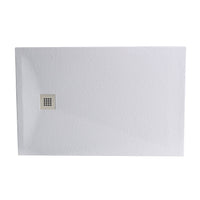 Tailored Slate Effect Low Profile Rectangular Shower Tray with Waste & Grill