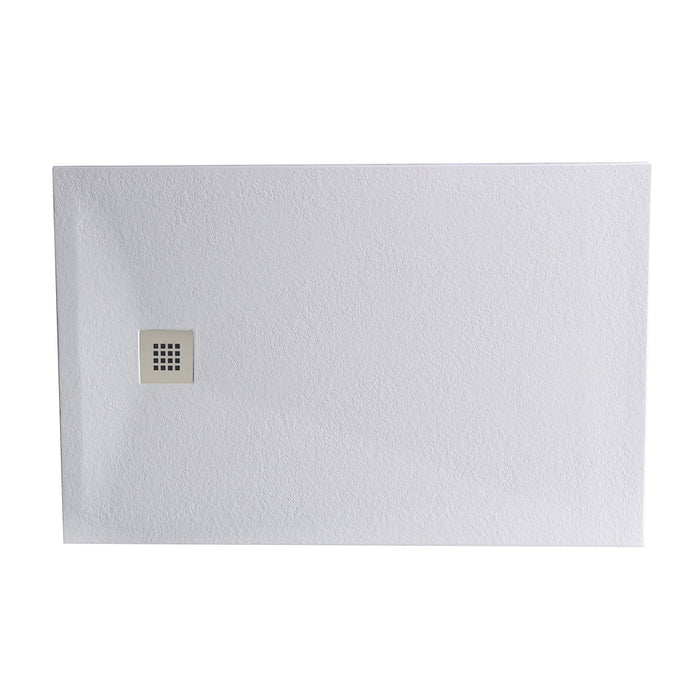 Tailored Slate Effect Low Profile Rectangular Shower Tray with Waste & Grill
