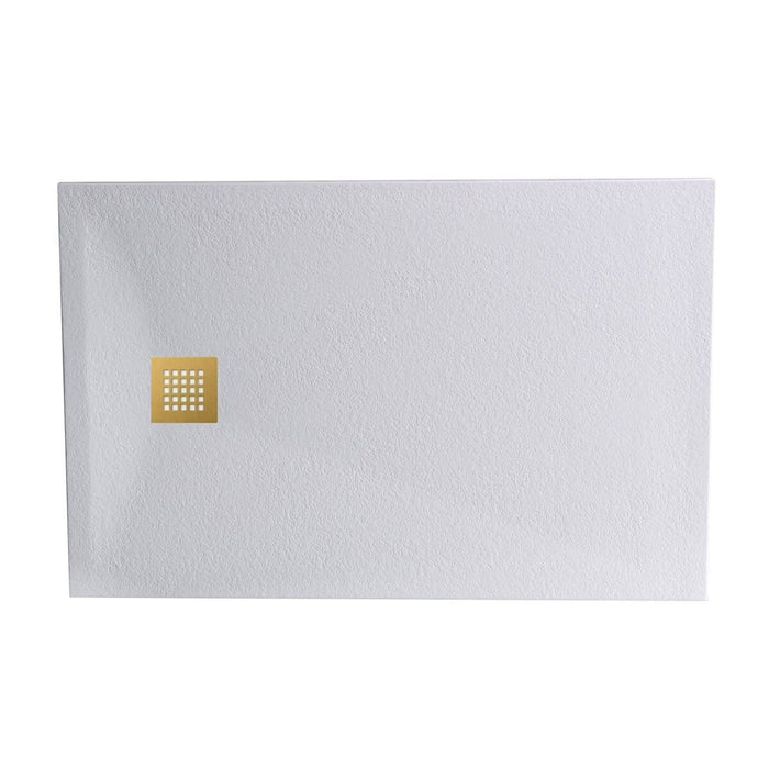 Tailored Slate Effect Low Profile Rectangular Shower Tray with Waste & Grill