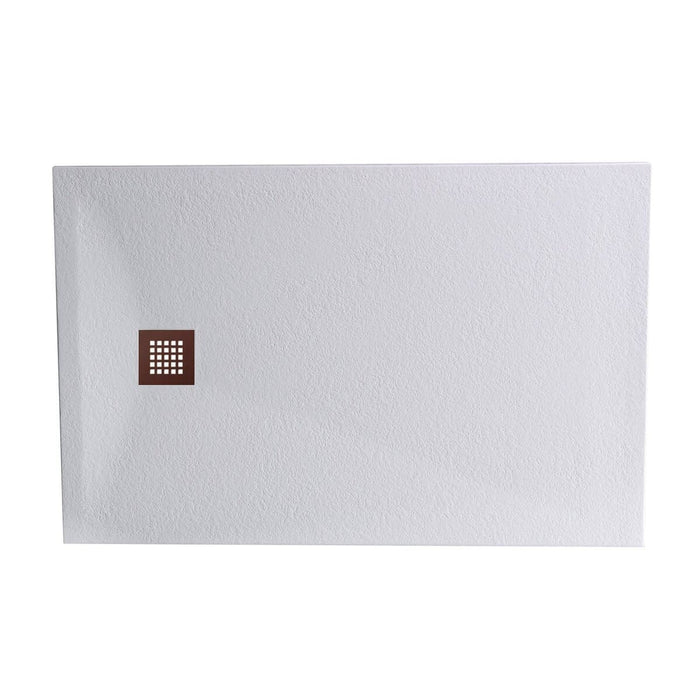 Tailored Slate Effect Low Profile Rectangular Shower Tray with Waste & Grill