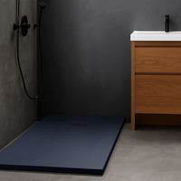 Tailored Slate Effect Low Profile Rectangular Shower Tray with Waste & Grill
