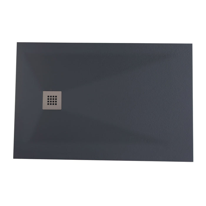 Tailored Slate Effect Low Profile Rectangular Shower Tray with Waste & Grill