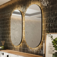 HiB Arcane Pill Illuminated Frame LED Mirror - 900mm x 500mm