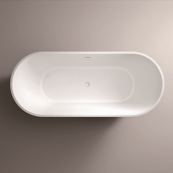 Tailored Amalfi Double Ended Freestanding Bath - 1650mm x 700mm - Gloss White