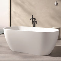 Tailored Amalfi Double Ended Freestanding Bath - 1650mm x 700mm - Gloss White