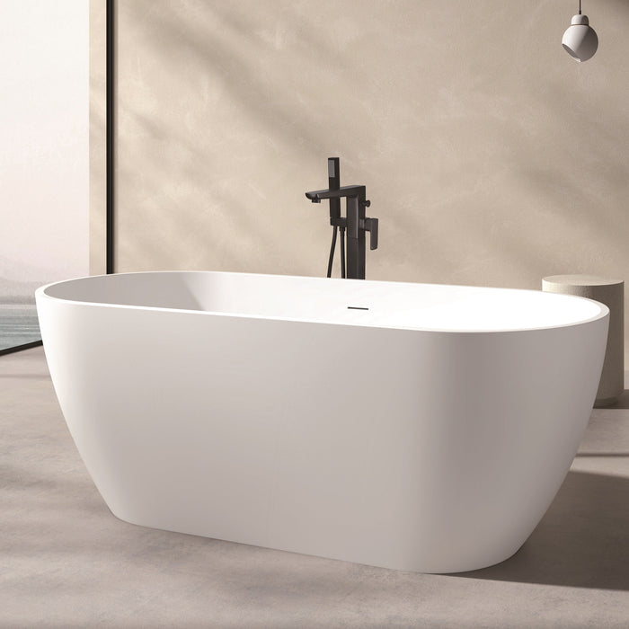 Tailored Amalfi Double Ended Freestanding Bath - 1650mm x 700mm - Gloss White