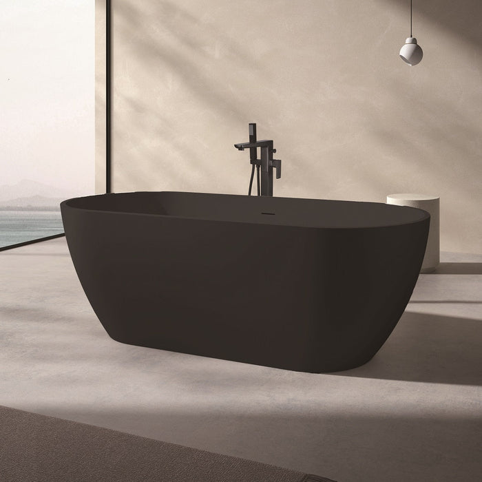 Tailored Nero Double Ended Freestanding Bath - 1650mm x 700mm - Matt Black