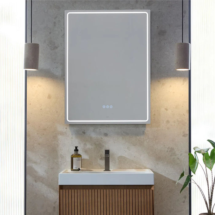 Vado Groove Rectangular Frameless Illuminated LED Mirror with Demister