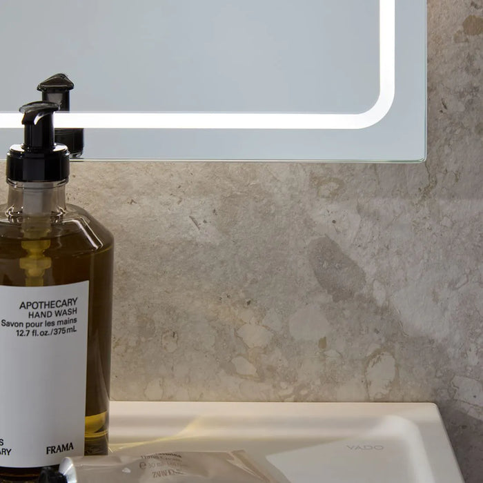 Vado Groove Rectangular Frameless Illuminated LED Mirror with Demister