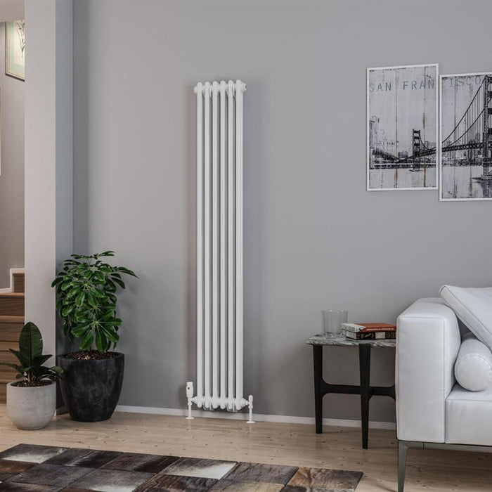 Eastbrook Rivassa 2 Column Vertical Designer Radiator - White