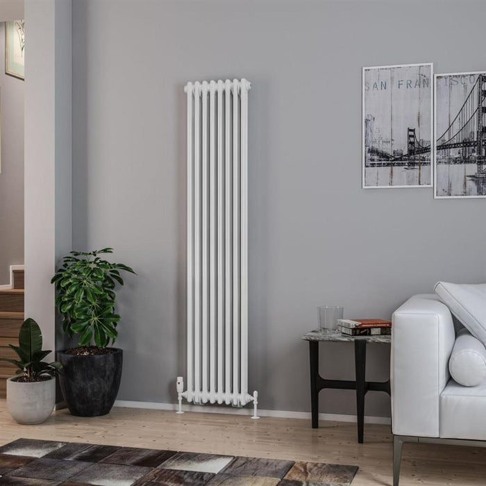 Eastbrook Rivassa 2 Column Vertical Designer Radiator - White