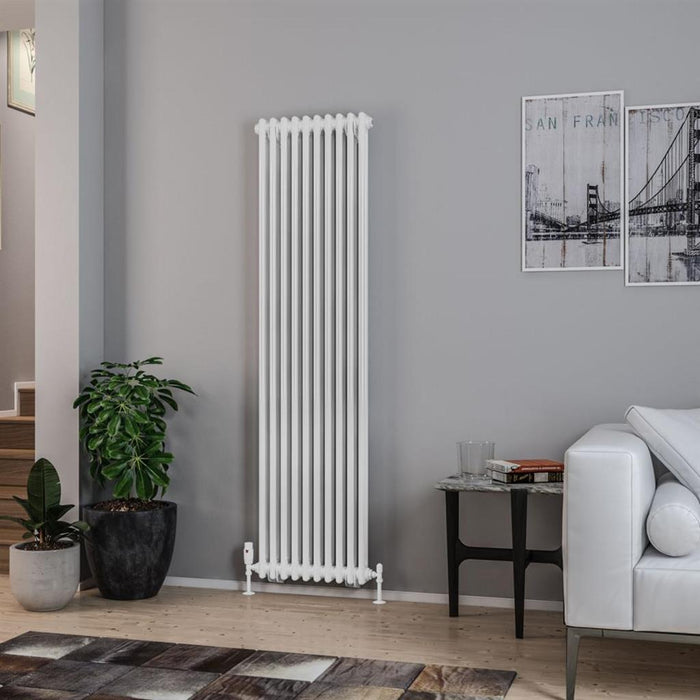 Eastbrook Rivassa 2 Column Vertical Designer Radiator - White