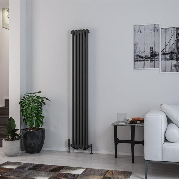 Eastbrook Rivassa 2 Column Vertical Designer Radiator - Matt Anthracite
