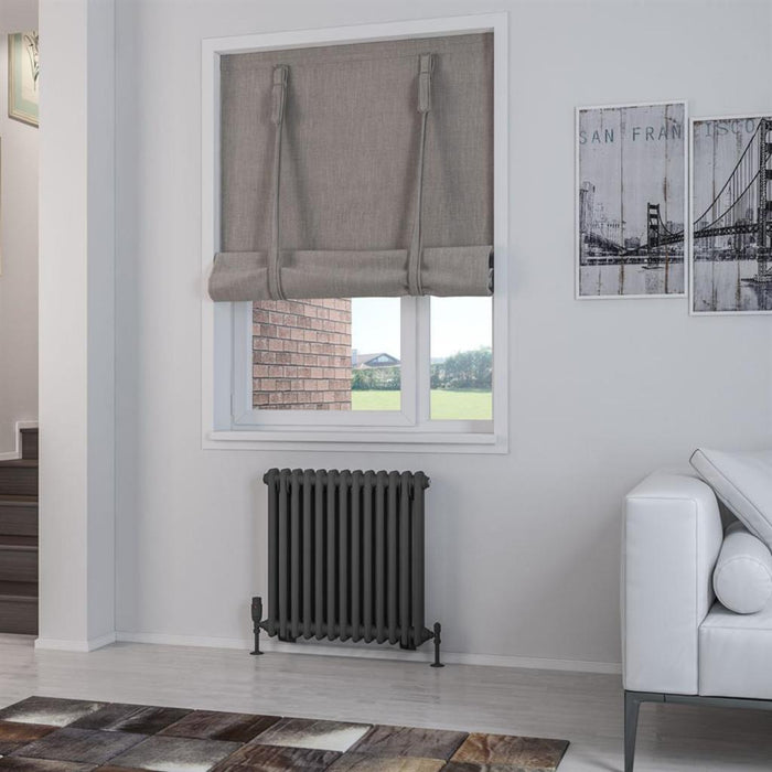 Eastbrook Rivassa 2 Column Horizontal Designer Radiator - Matt Anthracite