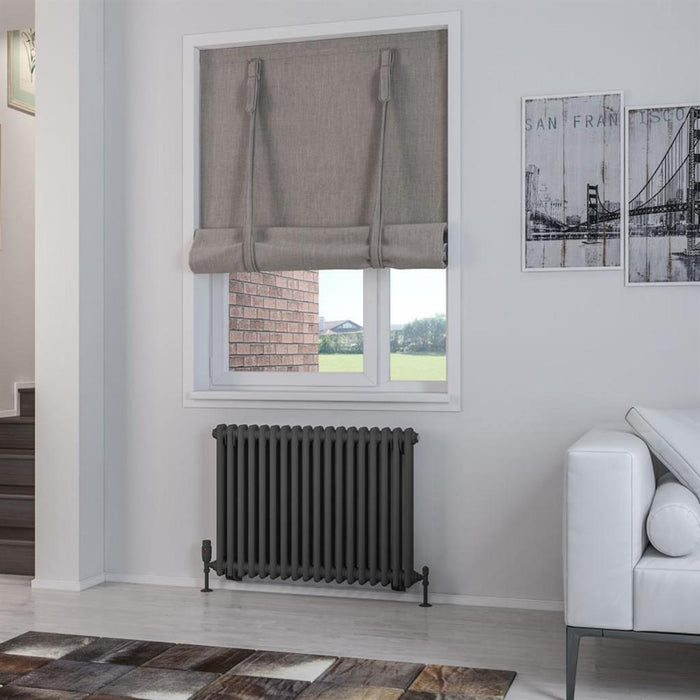 Eastbrook Rivassa 2 Column Horizontal Designer Radiator - Matt Anthracite