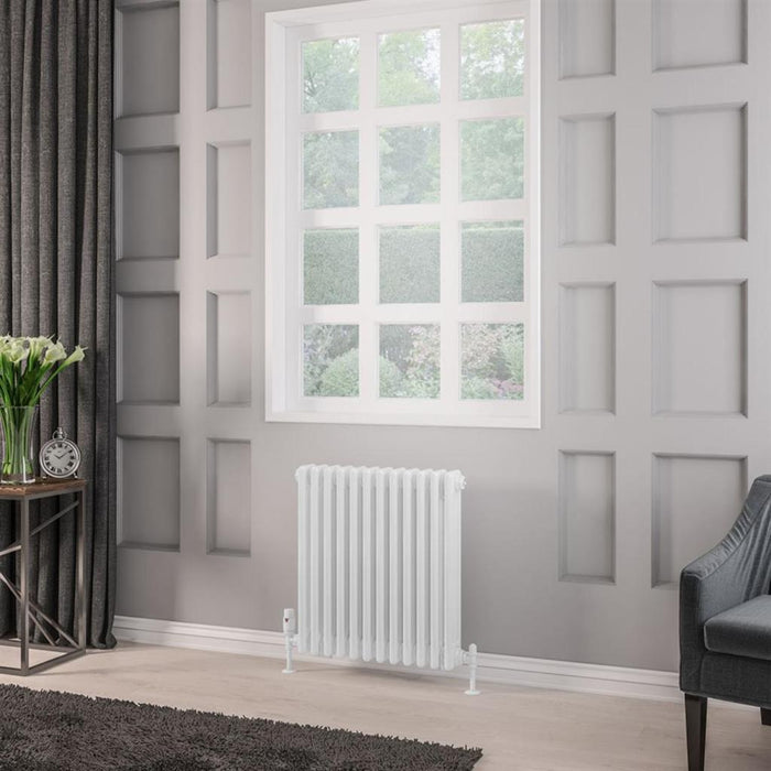 Eastbrook Rivassa 3 Column Vertical Designer Radiator - Gloss White