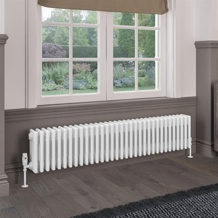 Eastbrook Rivassa 4 Column Horizontal Designer Radiator - White