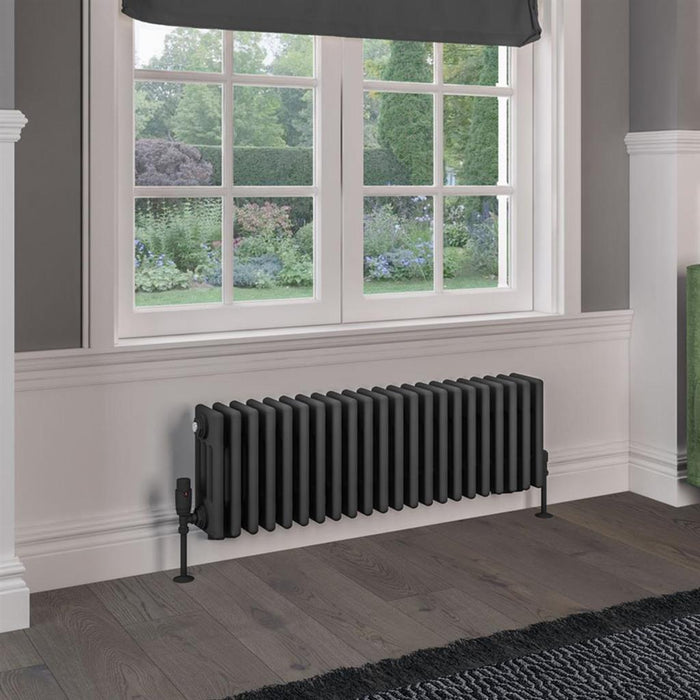 Eastbrook Rivassa 4 Column Horizontal Designer Radiator - Matt Anthracite