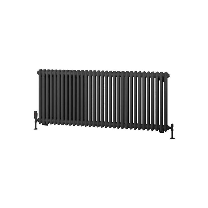 Eastbrook Rivassa 2 Column Horizontal Designer Radiator - Matt Anthracite