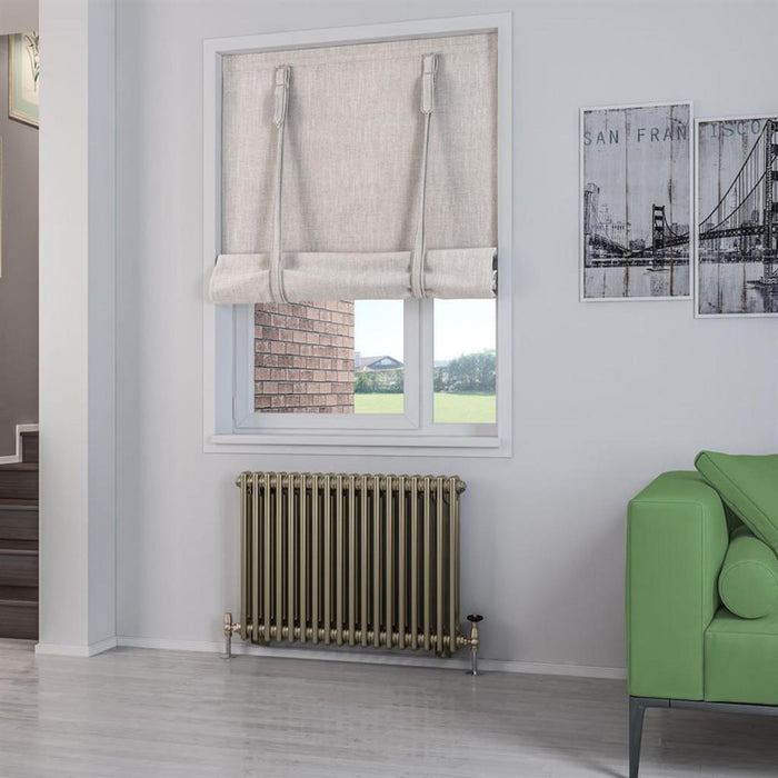 Eastbrook Rivassa 2 Column Horizontal Designer Radiator - Bronze Effect