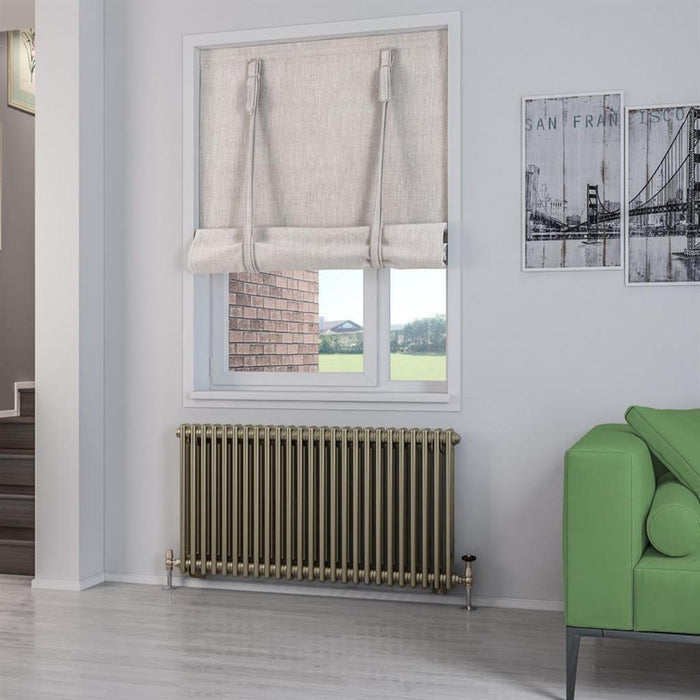 Eastbrook Rivassa 2 Column Horizontal Designer Radiator - Bronze Effect