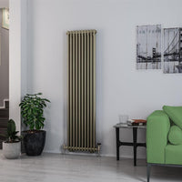 Eastbrook Rivassa 2 Column Vertical Designer Radiator - Bronze Effect