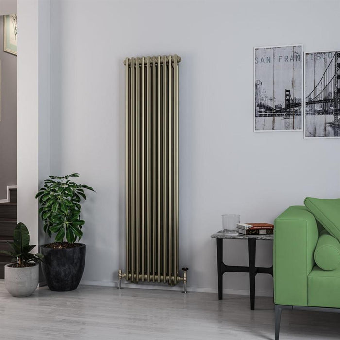 Eastbrook Rivassa 2 Column Vertical Designer Radiator - Bronze Effect