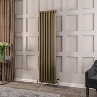 Eastbrook Rivassa 3 Column Vertical Designer Radiator - Bronze Effect