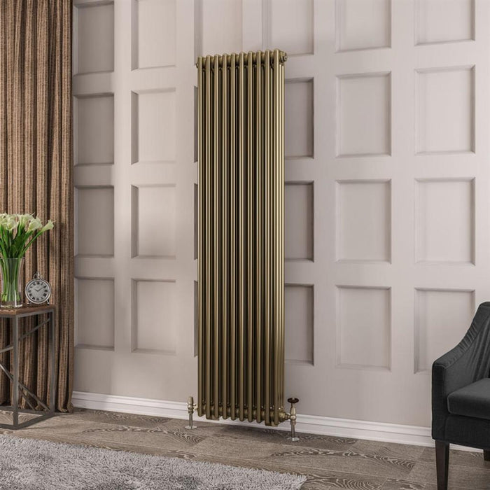 Eastbrook Rivassa 3 Column Vertical Designer Radiator - Bronze Effect