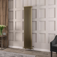 Eastbrook Rivassa 3 Column Vertical Designer Radiator - Bronze Effect