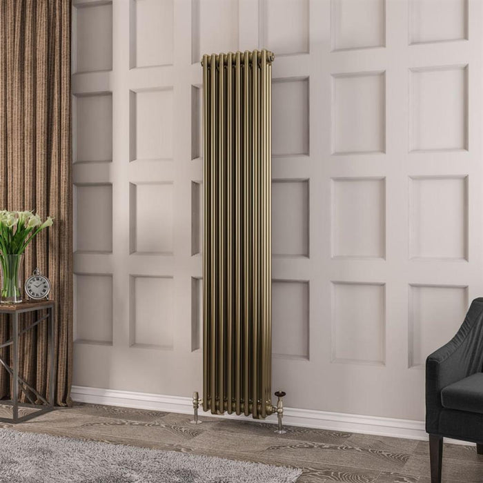 Eastbrook Rivassa 3 Column Vertical Designer Radiator - Bronze Effect