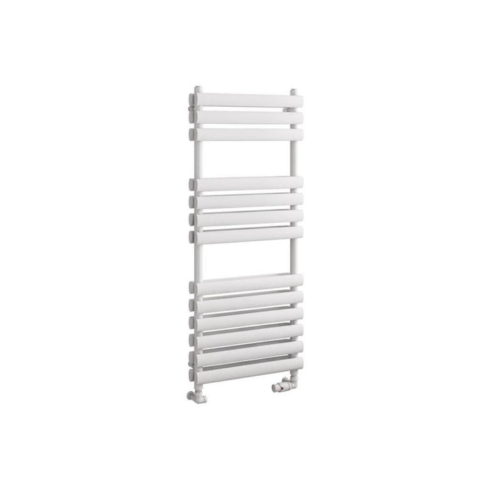 Eastbrook Tunstall Double Vertical Designer Heated Towel Rail - Matt White