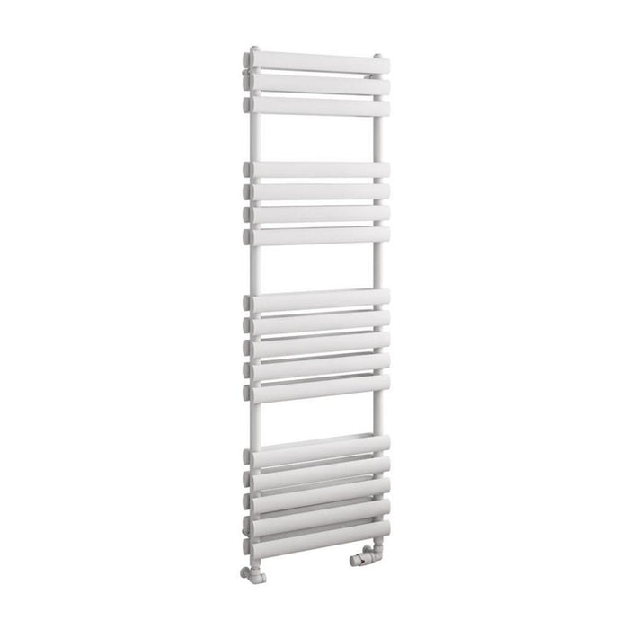 Eastbrook Tunstall Double Vertical Designer Heated Towel Rail - Matt White