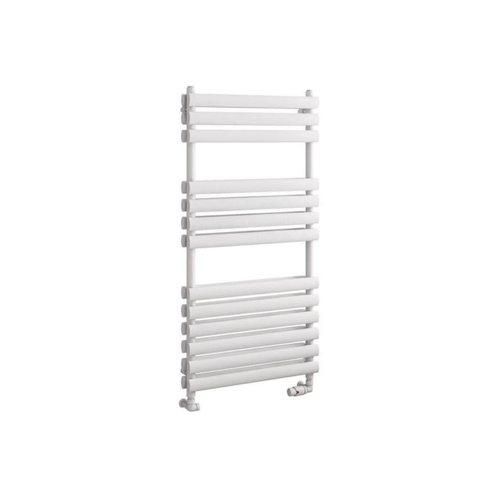 Eastbrook Tunstall Double Vertical Designer Heated Towel Rail - Matt White
