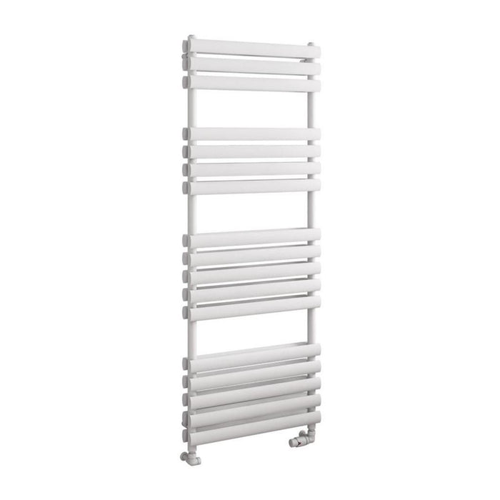 Eastbrook Tunstall Double Vertical Designer Heated Towel Rail - Matt White
