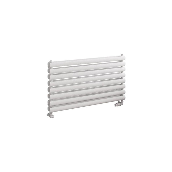 Eastbrook Tunstall Double Horizontal Designer Heated Towel Rail - 560mm x 1000mm - Matt White