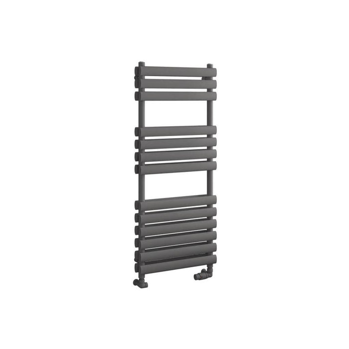 Eastbrook Tunstall Double Vertical Designer Heated Towel Rail - Matt Anthracite