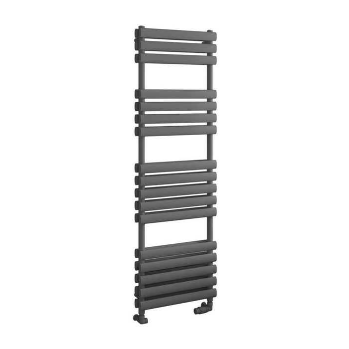 Eastbrook Tunstall Double Vertical Designer Heated Towel Rail - Matt Anthracite