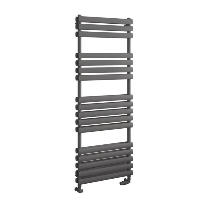 Eastbrook Tunstall Double Vertical Designer Heated Towel Rail - Matt Anthracite