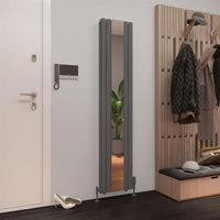 Eastbrook Tunstall Double Mirror Designer Radiator - Matt Anthracite