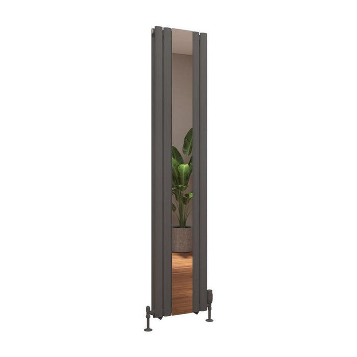 Eastbrook Tunstall Double Mirror Designer Radiator - Matt Anthracite