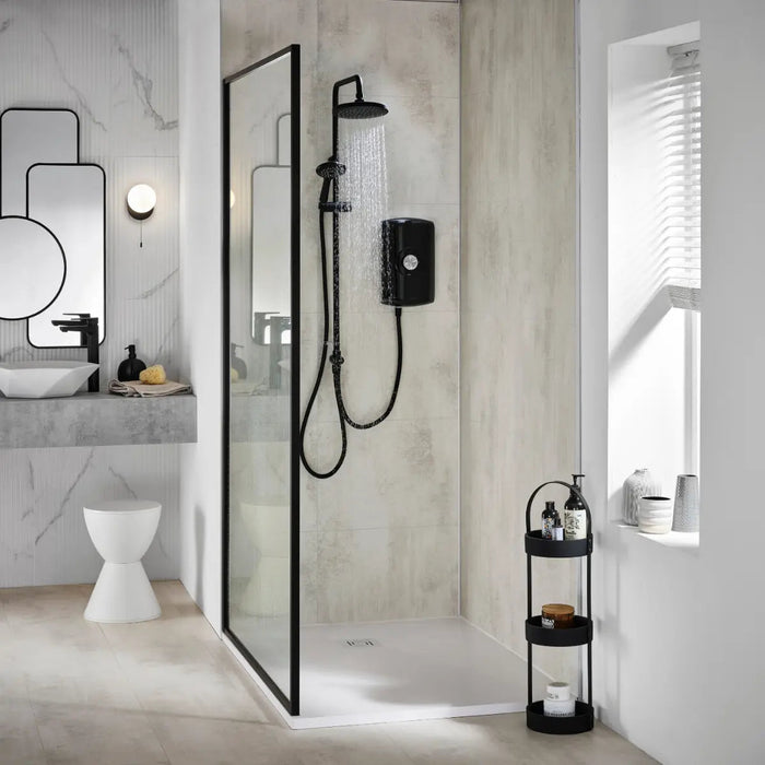 Triton Amore DuElec Electric Shower - 9.5kW - Gloss Black