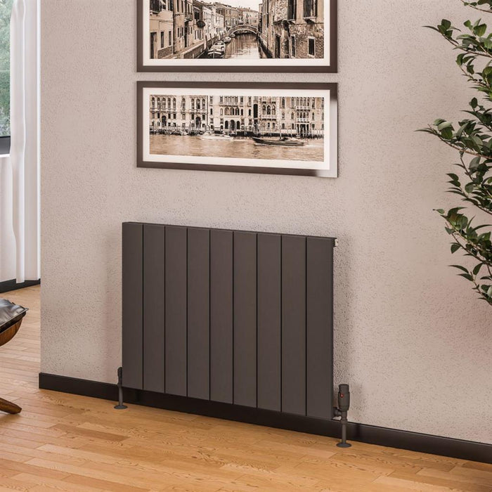 Eastbrook Rosano Aluminium Horizontal Designer Radiator - Matt Anthracite