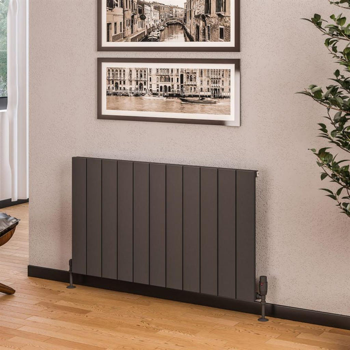 Eastbrook Rosano Aluminium Horizontal Designer Radiator - Matt Anthracite