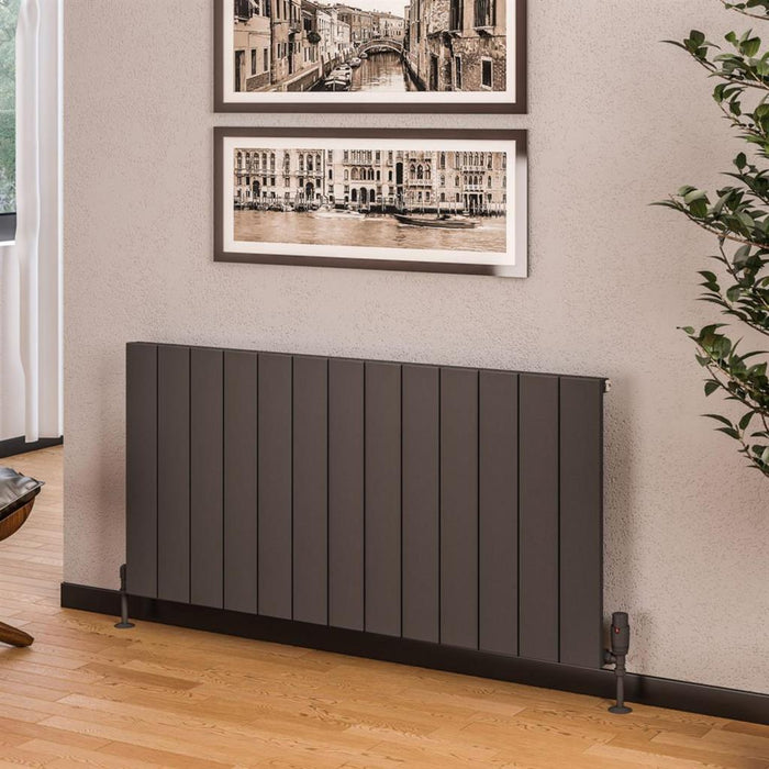 Eastbrook Rosano Aluminium Horizontal Designer Radiator - Matt Anthracite