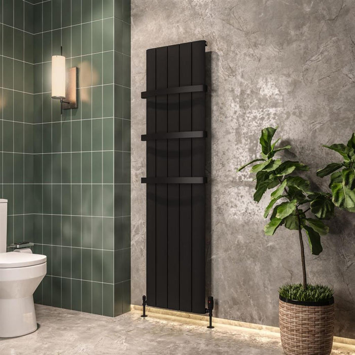 Eastbrook Peretti Aluminium Vertical Designer Radiator - Matt Black