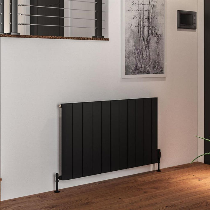 Eastbrook Peretti Aluminium Horizontal Designer Radiator - Matt Black