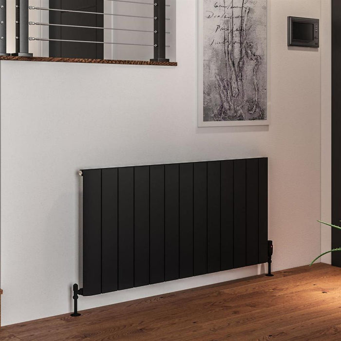 Eastbrook Peretti Aluminium Horizontal Designer Radiator - Matt Black