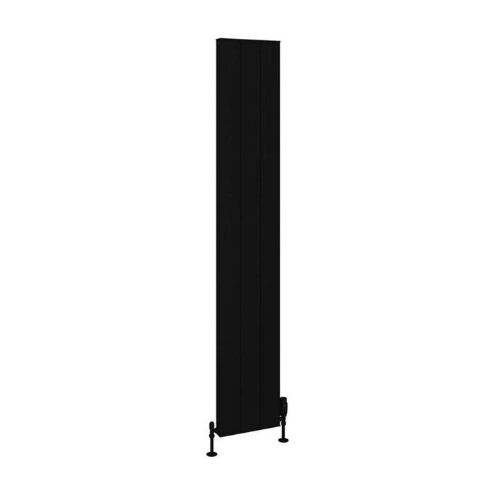 Eastbrook Vesima Aluminium Vertical Designer Radiator - Matt Black